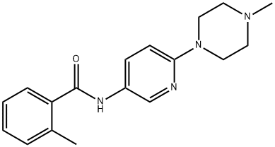 2-甲基-N-(6-(4-甲基哌嗪-1-基)吡啶-3-基)苯甲酰胺 结构式