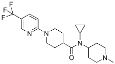N-CYCLOPROPYL-N-(1-METHYLPIPERIDIN-4-YL)-1-(5-(TRIFLUOROMETHYL)PYRIDIN-2-YL)PIPERIDINE-4-CARBOXAMIDE 结构式