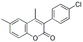 3(4'-CHLOROPHENYL)-4,6-DIMETHYLCOUMARIN 结构式