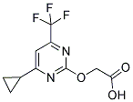 2-([4-CYCLOPROPYL-6-(TRIFLUOROMETHYL)-2-PYRIMIDINYL]OXY)ACETIC ACID 结构式