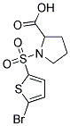 1-[(5-BROMOTHIEN-2-YL)SULFONYL]PYRROLIDINE-2-CARBOXYLIC ACID 结构式