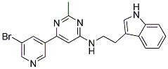 6-(5-BROMOPYRIDIN-3-YL)-N-[2-(1H-INDOL-3-YL)ETHYL]-2-METHYLPYRIMIDIN-4-AMINE 结构式