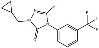 2-(CYCLOPROPYLMETHYL)-5-METHYL-4-[3-(TRIFLUOROMETHYL)PHENYL]-2,4-DIHYDRO-3H-1,2,4-TRIAZOL-3-ONE 结构式