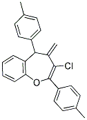 3-CHLORO-4-METHYLENE-2,5-BIS(4-METHYLPHENYL)-4,5-DIHYDRO-1-BENZOXEPINE 结构式