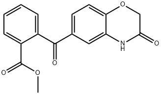 METHYL 2-[(3-OXO-3,4-DIHYDRO-2H-1,4-BENZOXAZIN-6-YL)CARBONYL]BENZENECARBOXYLATE 结构式