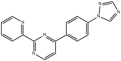 2-(2-PYRIDINYL)-4-[4-(1H-1,2,4-TRIAZOL-1-YL)PHENYL]PYRIMIDINE 结构式