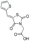 (2,4-DIOXO-5-THIOPHEN-2-YLMETHYLENE-THIAZOLIDIN-3-YL)-ACETIC ACID 结构式