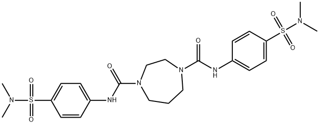 N1,N4-BIS(4-[(DIMETHYLAMINO)SULFONYL]PHENYL)-1,4-DIAZEPANE-1,4-DICARBOXAMIDE 结构式