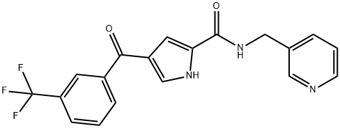 N-(3-PYRIDINYLMETHYL)-4-[3-(TRIFLUOROMETHYL)BENZOYL]-1H-PYRROLE-2-CARBOXAMIDE 结构式