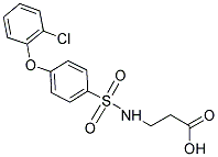 BETA-ALANINE, N-[[4-(2-CHLOROPHENOXY)PHENYL]SULFONYL]- 结构式