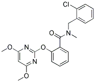 N-(2-CHLOROBENZYL)-N-METHYL-2-[(4,6-DIMETHOXYPYRIMIDIN-2-YL)OXY]BENZAMIDE 结构式