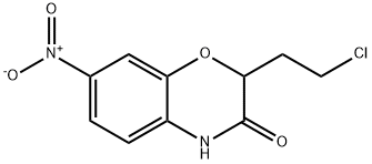 2-(2-CHLOROETHYL)-7-NITRO-2H-1,4-BENZOXAZIN-3(4H)-ONE 结构式