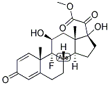 1,4-PREGNADIEN-9-ALPHA-FLUORO-11-BETA, 17,-DIIOL-3,20-DIONE 21-CARBOXYLIC ACID-METHYL ESTER 结构式