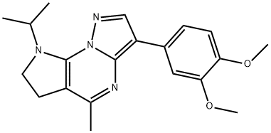 3-(3,4-DIMETHOXYPHENYL)-8-ISOPROPYL-5-METHYL-7,8-DIHYDRO-6H-PYRAZOLO[1,5-A]PYRROLO[3,2-E]PYRIMIDINE 结构式