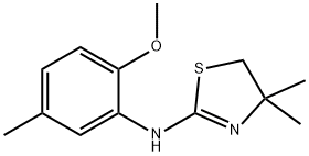 (4,4-DIMETHYL-4,5-DIHYDRO-THIAZOL-2-YL)-(2-METHOXY-5-METHYL-PHENYL)-AMINE 结构式
