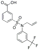 3-[ALLYL-(3-TRIFLUOROMETHYL-PHENYL)-SULFAMOYL]-BENZOIC ACID 结构式