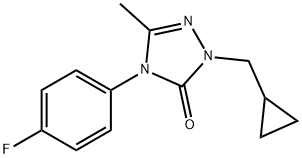 2-(Cyclopropylmethyl)-4-(4-fluorophenyl)-5-methyl-2,4-dihydro-3H-1,2,4-triazol-3-one 结构式