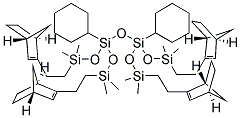 1,3-DICYCLOHEXYL-1,1,3,3-TETRAKIS[(NORBORNEN-2-YL)ETHYLDIMETHYLSILYLOXY]DISILOXANE 结构式