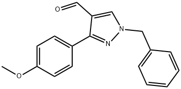 1-苄基-3-(4-甲氧苯基)-1H-吡唑-4-甲醛 结构式