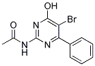 N2-ACETYLAMINO-4-HYDROXY-5-BROMO-6-PHENYLPYRIMIDINE 结构式