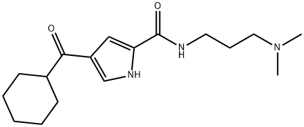 4-(CYCLOHEXYLCARBONYL)-N-[3-(DIMETHYLAMINO)PROPYL]-1H-PYRROLE-2-CARBOXAMIDE 结构式