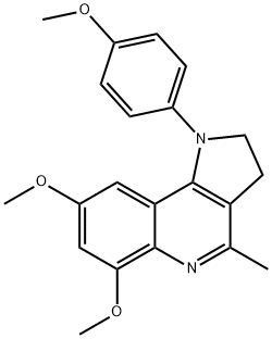 4-(6,8-DIMETHOXY-4-METHYL-2,3-DIHYDRO-1H-PYRROLO[3,2-C]QUINOLIN-1-YL)PHENYL METHYL ETHER 结构式