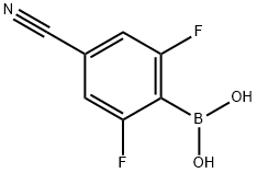 4-CYANO-2,6-DIFLUOROPHENYLBORONIC ACID 结构式