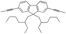 9,9-DI(2'-ETHYLHEXYL)-2,7-DI-1-PROPYNYL-9H-FLUORENE 结构式