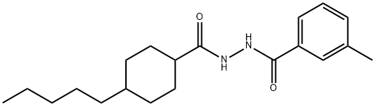 3-METHYL-N'-[(4-PENTYLCYCLOHEXYL)CARBONYL]BENZENECARBOHYDRAZIDE 结构式