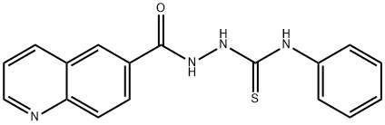 N-PHENYL-2-(6-QUINOLINYLCARBONYL)-1-HYDRAZINECARBOTHIOAMIDE 结构式