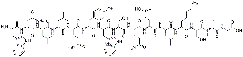 H-TRP-ASN-LEU-LEU-GLN-TYR-TRP-SER-GLN-GLU-LEU-LYS-SER-SER-ALA-OH 结构式