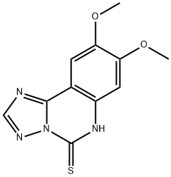 8,9-DIMETHOXY[1,2,4]TRIAZOLO[1,5-C]QUINAZOLINE-5(6H)-THIONE 结构式