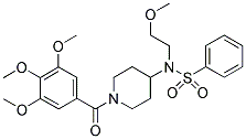 4-((2-METHOXYETHYL)(PHENYLSULPHONYL)AMINO)-1-(3,4,5-TRIMETHOXYBENZOYL)PIPERIDINE 结构式