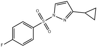 3-CYCLOPROPYL-1-[(4-FLUOROPHENYL)SULFONYL]-1H-PYRAZOLE 结构式