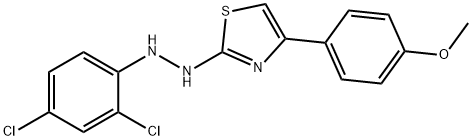 2-[2-(2,4-DICHLOROPHENYL)HYDRAZINO]-4-(4-METHOXYPHENYL)-1,3-THIAZOLE 结构式