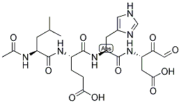 AC-LEU-GLU-HIS-ASP-ALDEHYDE (PSEUDO ACID) 结构式