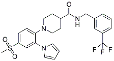 1-[4-(METHYLSULPHONYL)-2-(PYRROL-1-YL)PHENYL]-N-(3-(TRIFLUOROMETHYL)BENZYL)PIPERIDINE-4-CARBOXAMIDE 结构式