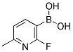 2-氟-6-甲基吡啶-3-硼酸 结构式