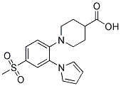1-[4-(METHYLSULPHONYL)-2-(PYRROL-1-YL)PHENYL]PIPERIDINE-4-CARBOXYLIC ACID 结构式