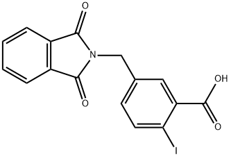5-[(1,3-二氧代异吲哚-2-基)甲基]-2-碘-苯甲酸 结构式