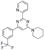 4-PIPERIDIN-1-YL-2-PYRIDIN-2-YL-6-[3-(TRIFLUOROMETHYL)PHENYL]PYRIMIDINE 结构式