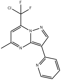 7-[Chloro(difluoro)methyl]-5-methyl-3-(2-pyridinyl)pyrazolo[1,5-a]pyrimidine 结构式