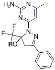 1-(2-AMINO-6-METHYLPYRIMIDIN-4-YL)-3-PHENYL-5-(TRIFLUOROMETHYL)-4,5-DIHYDRO-1H-PYRAZOL-5-OL 结构式