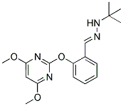 1-(TERT-BUTYL)-1,2-DIAZA-3-[2-[(4,6-DIMETHOXYPYRIMIDIN-2-YL)OXY]PHENYL]PROP-2-ENE 结构式