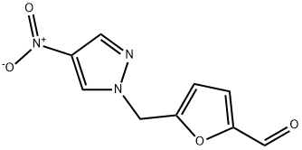 5-[(4-硝基-1H-吡唑-1基)甲基]呋喃-2-甲醛 结构式