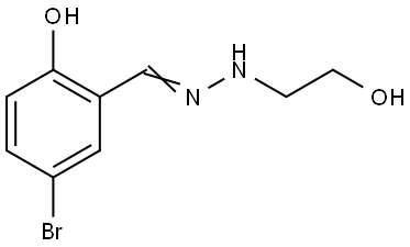 5-Bromo-2-hydroxybenzenecarbaldehyde N-(2-hydroxyethyl)hydrazone 结构式