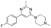 4-(4-FLUOROPHENYL)-2-METHYL-6-(4-METHYLPIPERAZIN-1-YL)PYRIMIDINE 结构式