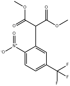 1,3-二甲基2-[2-硝基-5-(三氟甲基)苯基]丙二酸酯 结构式