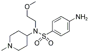 4-AMINO-N-(2-METHOXYETHYL)-N-(1-METHYLPIPERIDIN-4-YL)BENZENESULPHONAMIDE 结构式