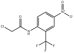 2-氯-N-[4-硝基-2-(三氟甲基)苯基]乙酰胺 结构式